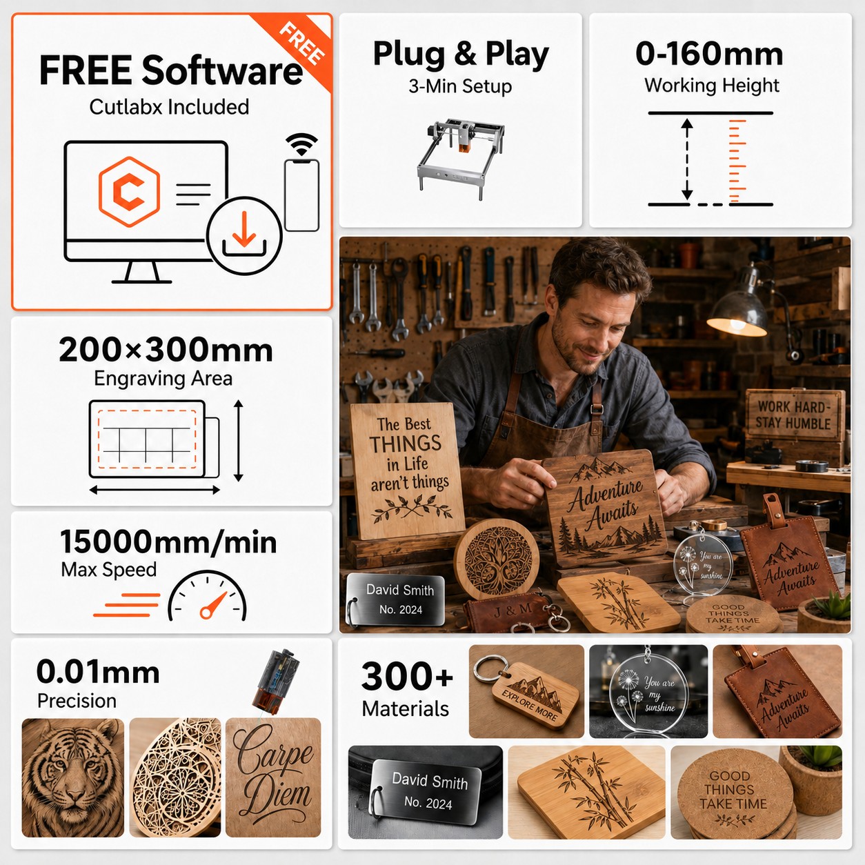 Лазерный гравер-резак Carveral – обзор и цена Laser Engraving Software